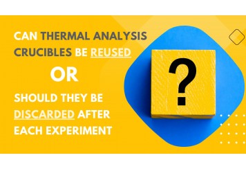 Can thermal analysis crucibles be reused, or should they be discarded after each experiment?