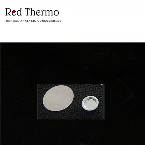 Al hermetic pans with lid  limit pressure:0.3 Mpa for 201-53090-00  Shimadzu  DSC-60 series, DSC-60 plus series, TGA-50 series, TGA-51 series, DTG-60 series, and DTA-50 instruments Red Thermo