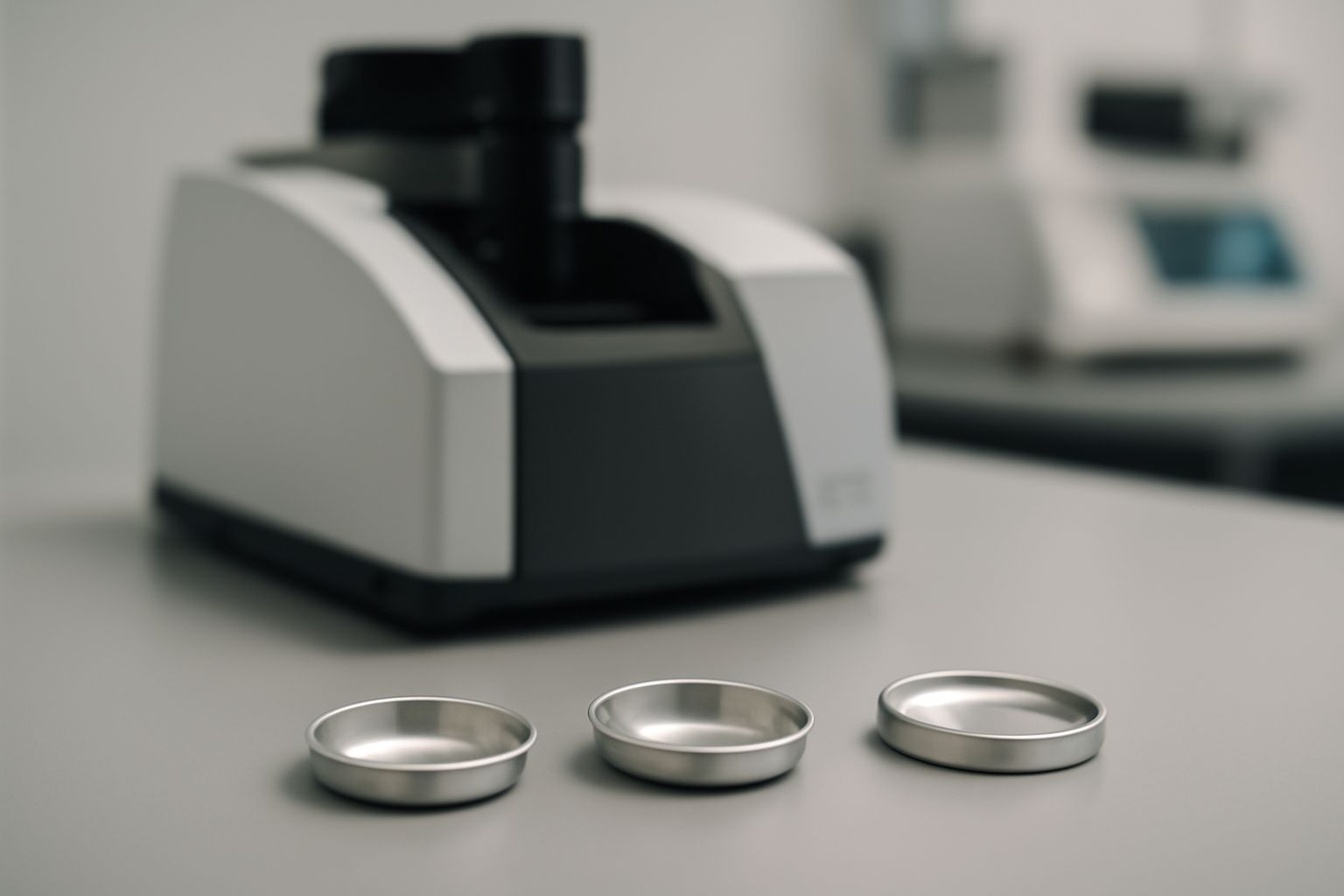 Multi-brand compatible DSC pans for laboratory instruments, highlighting the versatility and precision of thermal analysis tools.