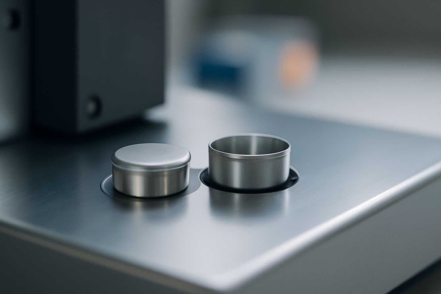 Technical specifications and material options for DSC crucibles with lids in precision laboratory thermal analysis