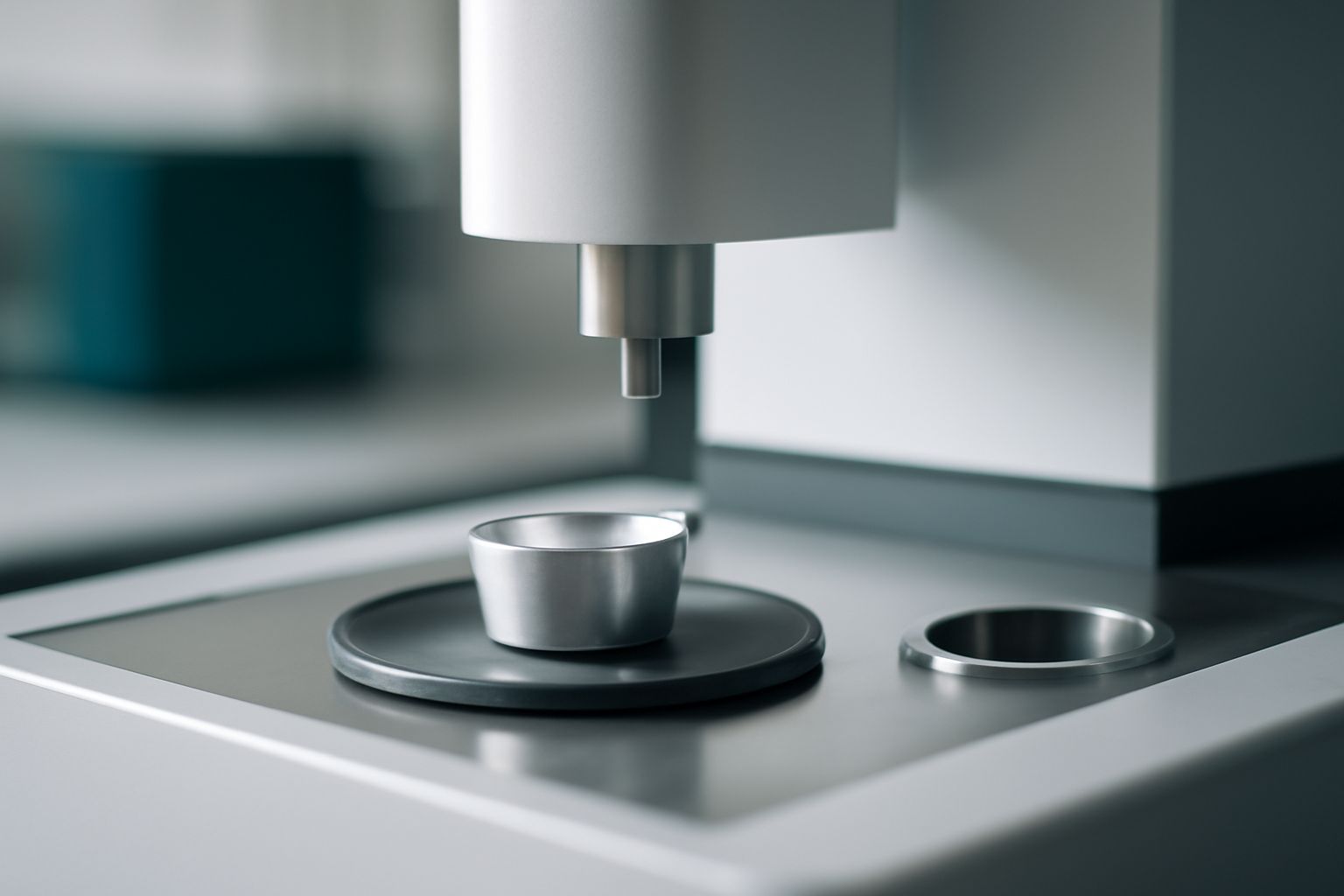 Thermal analysis sample holder enabling reliable DSC and TGA material testing in the laboratory