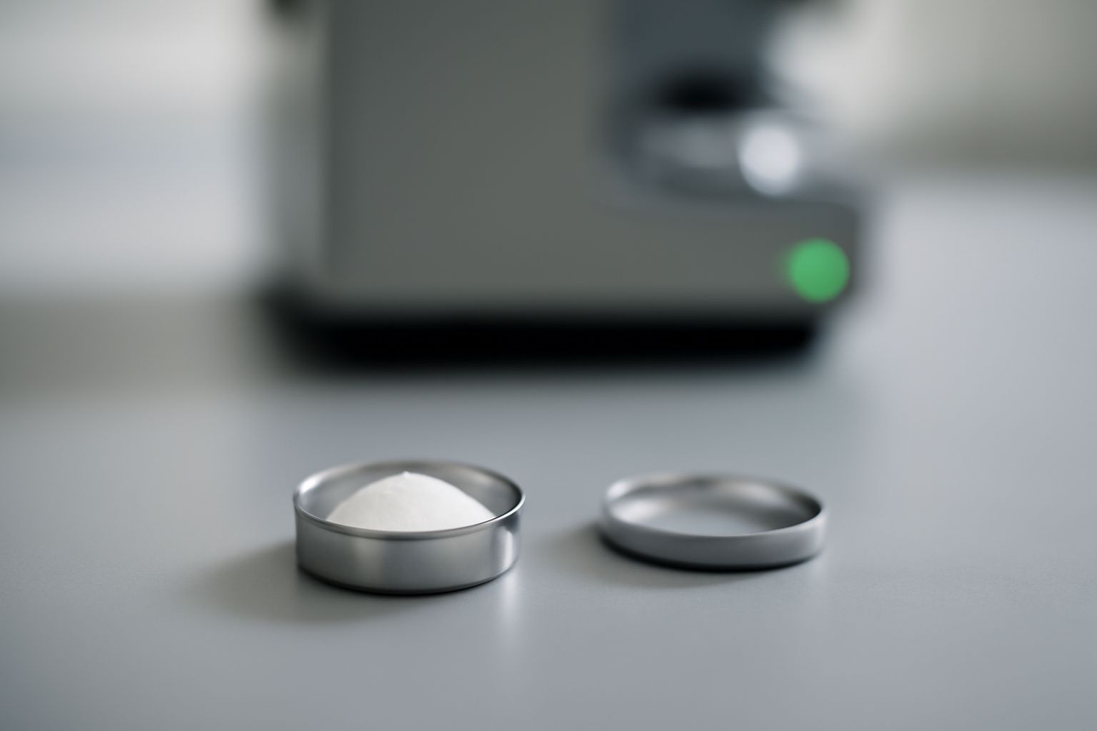 Cost-effective high-purity differential scanning calorimetry (DSC) pans with laboratory equipment for thermal analysis