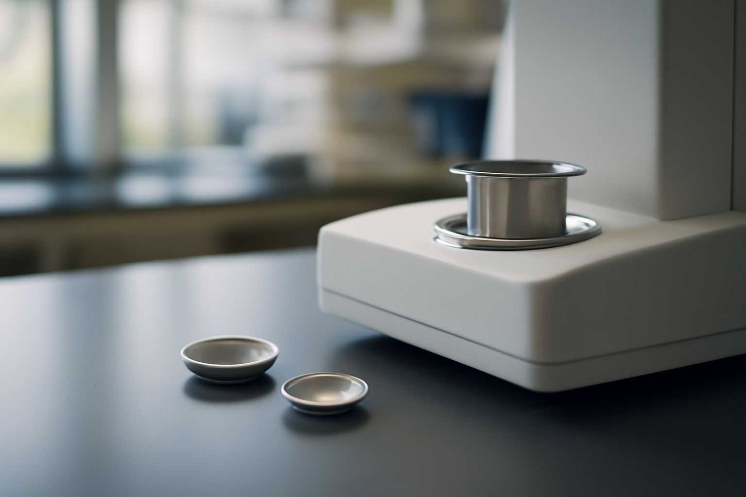 Compatible DSC pans for XYZ Instrument improve accuracy and results in material science research experiments Compatible DSC pans for XYZ Instrument improve accuracy and results in material science research experiments