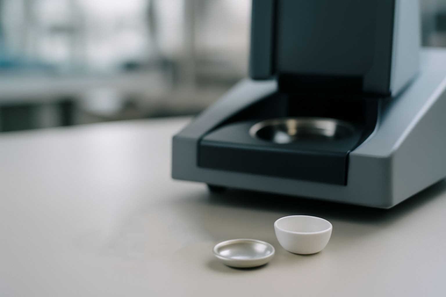 High-temperature resistant DSC pans for laboratory thermal analysis, highlighting material compatibility, durability, and proper fit for scientific applications