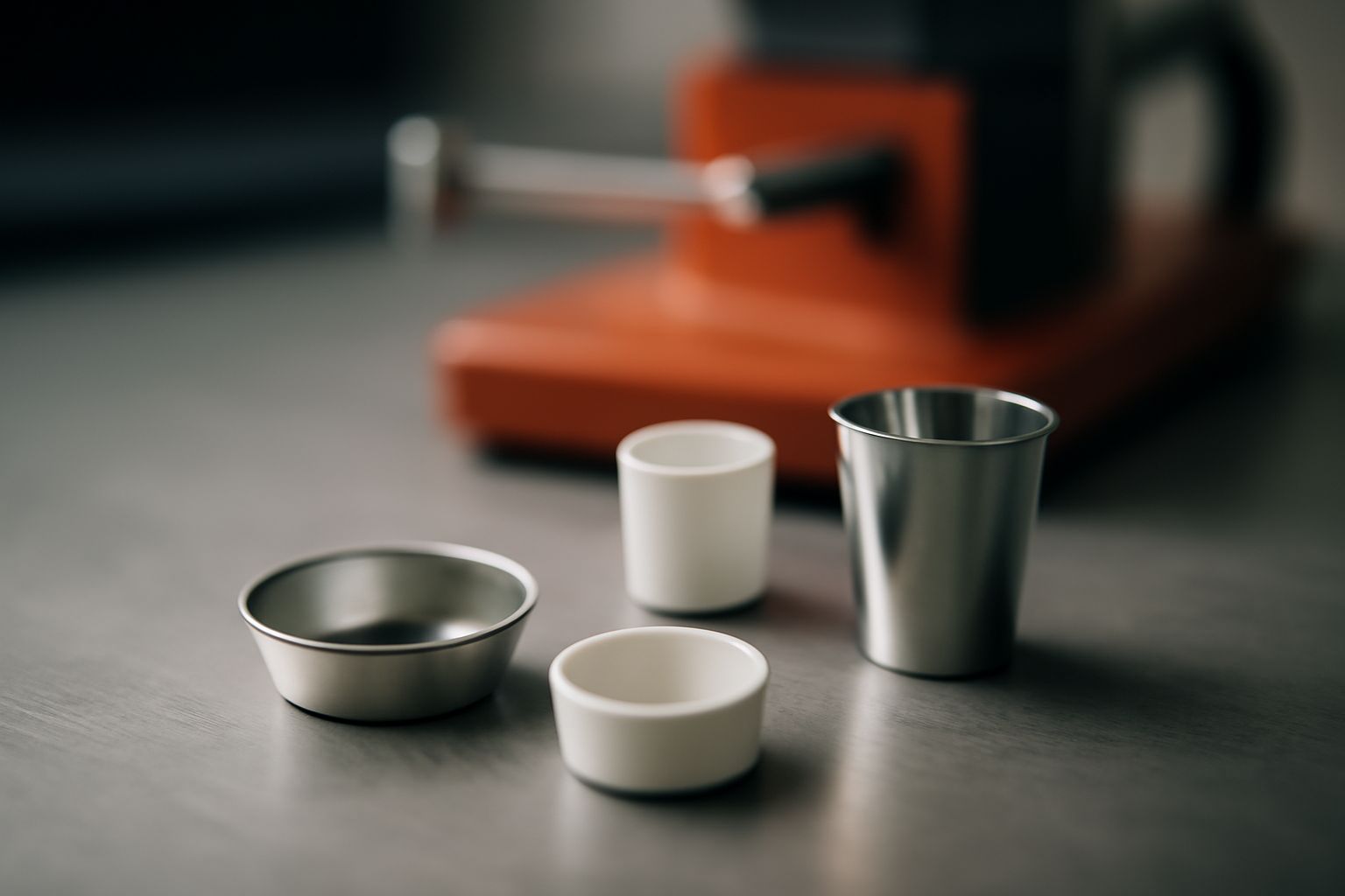 Aluminum and alumina thermal analysis sample containers used for material science research experiments Aluminum and alumina thermal analysis sample containers used for material science research experiments