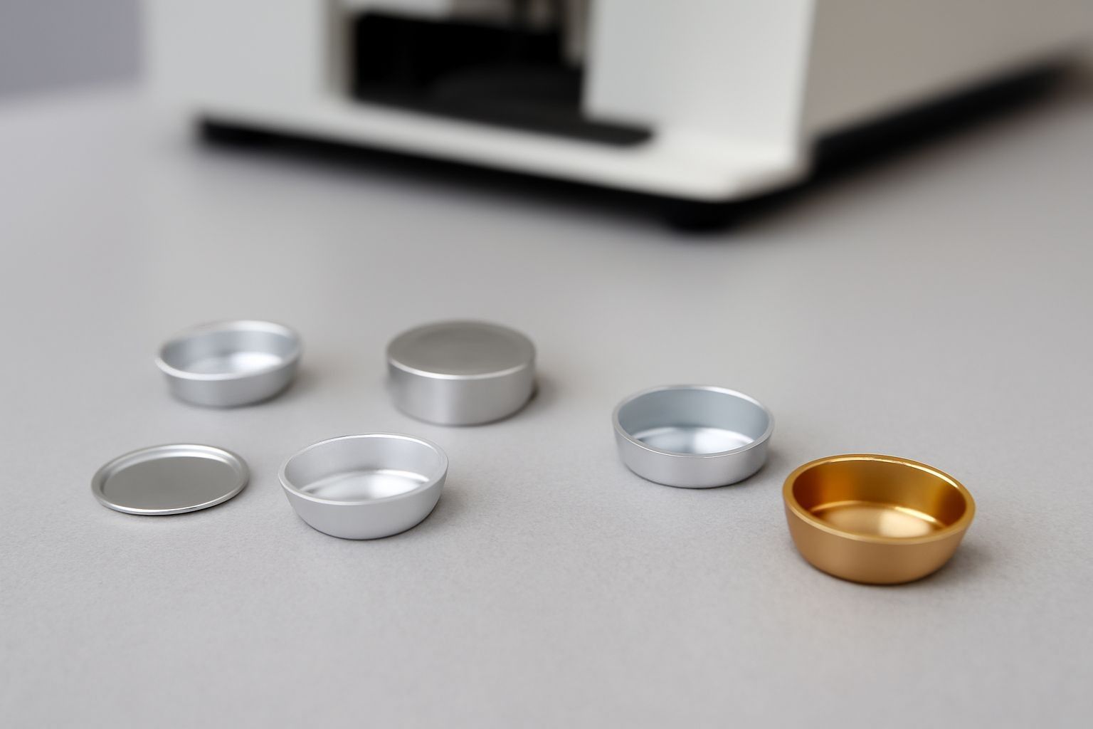 High-quality DSC sample pans for pharmaceutical testing ensuring accurate thermal data and reliable results.