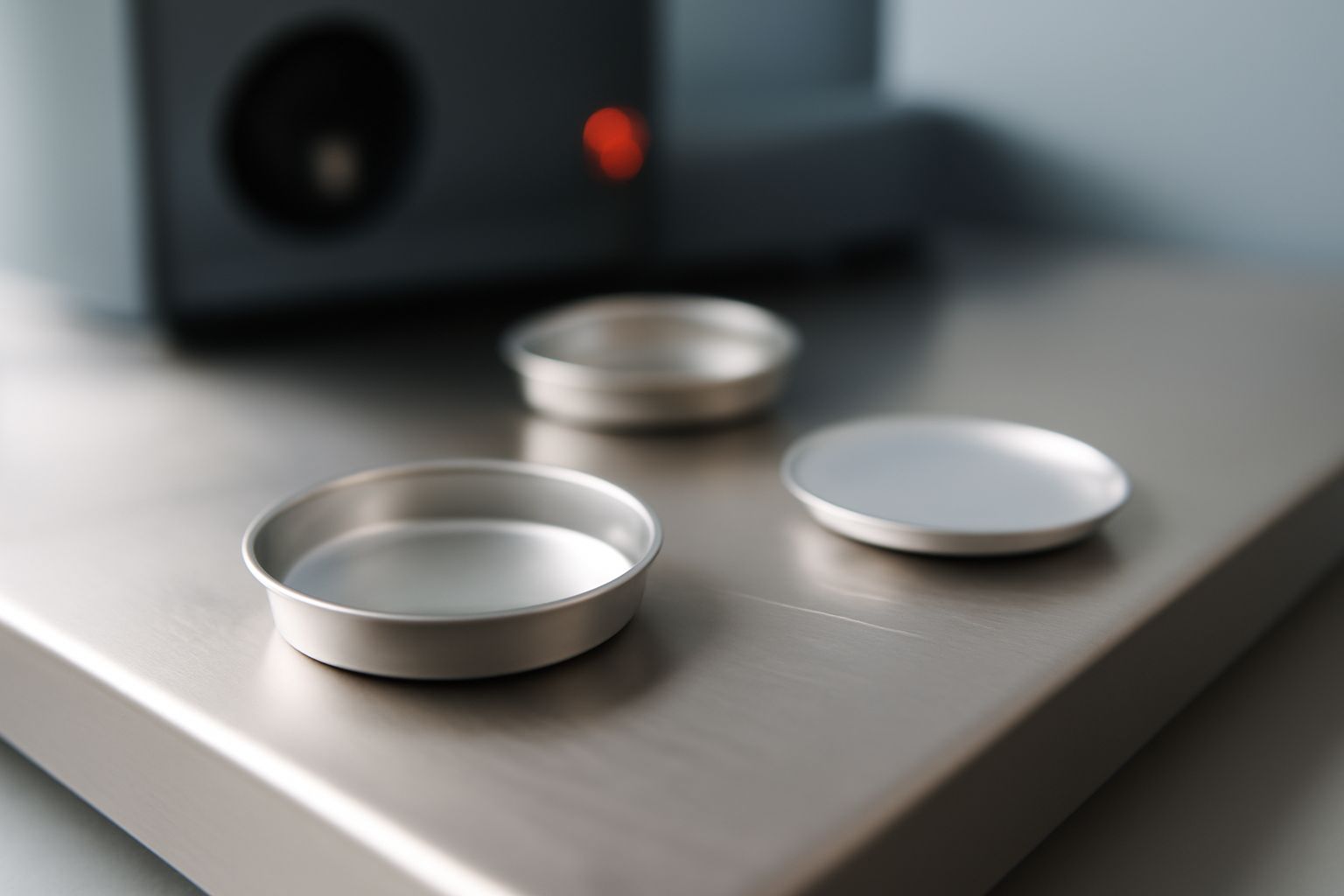 DSC sample pans for polymer analysis with high-purity aluminum design for accurate thermal testing