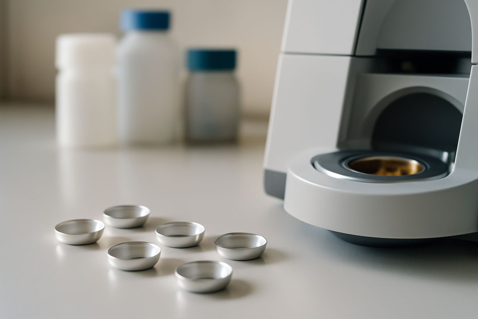 High-purity aluminum pans for accurate and reproducible polymer DSC thermal analysis applications