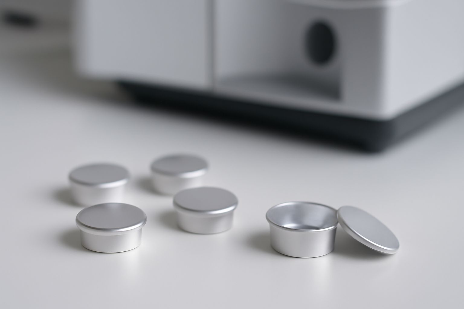 Researcher choosing high-quality DSC crucibles with lids for reliable thermal analysis and volatile sample protection